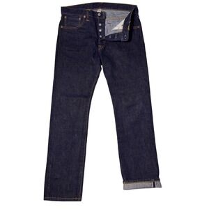 RRL Double RL Selvedge Jeans Mens 33x32 Dark Wash Japanese Denim USA